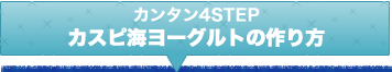 カンタン4STEPカスピ海ヨーグルトの作り方