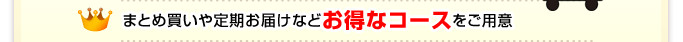 まとめ買いや定期お届けなどお得なコースをご用意