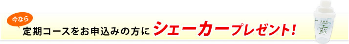 定期コース　シェーカープレゼント！