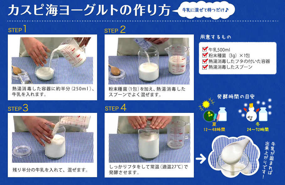 カスピ海ヨーグルトの作り方