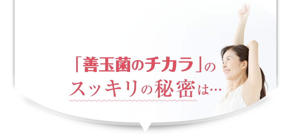 「善玉菌のチカラ」のスッキリの秘密は…