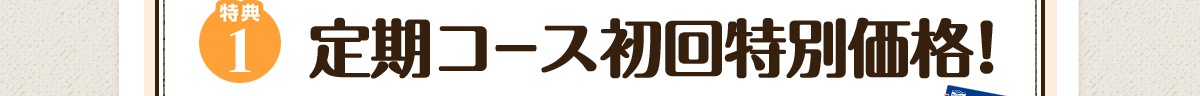 特典1 定期コース初回特別価格！